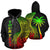 American Samoa Polynesian Custom Zip up Hoodie Coconut Reggae Unisex Reggae - Polynesian Pride