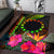 Cook Islands Polynesian Area Rug - Hibiscus and Banana Leaves - Polynesian Pride