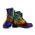 Niue Leather Boots - Rainbow Polynesian Pattern - Polynesian Pride