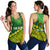 Cook Islands Rugby Women Racerback Tank Coconut Leaves - The Kuki's - Polynesian Pride