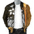 Kosrae Micronesia Men's Bomber Jackets Gold - Turtle With Hook - Polynesian Pride