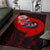 American Samoa Area Rug - Polynesian Hook And Hibiscus (Red) Red - Polynesian Pride