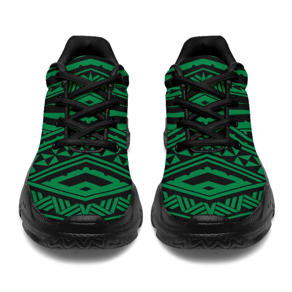 Polynesian Tatau Green Chunky Sneakers - Polynesian Pride