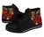 Guam Polynesian High Top Shoes - Plumeria Flowers And Waves - Polynesian Pride