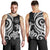 Tahiti Men's Tank Top - White Tentacle Turtle - Polynesian Pride