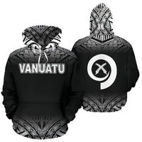 Vanuatu Polynesian Hoodie Black Fog Unisex Black - Polynesian Pride