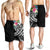 Wallis and Futuna Polynesian Men's Shorts - Summer Plumeria (Black) - Polynesian Pride