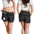 Marshall Personalised Women's Shorts - Marshall Seal With Polynesian Tattoo Style ( Black) Women Black - Polynesian Pride