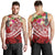 Tonga Polynesian Men's Tank Top - Summer Plumeria (Red) - Polynesian Pride