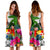 Tonga Midi Dress White - Turtle Plumeria Banana Leaf - Polynesian Pride