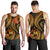 Tonga Polynesian Men Tank Top - Gold Plumeria - Polynesian Pride