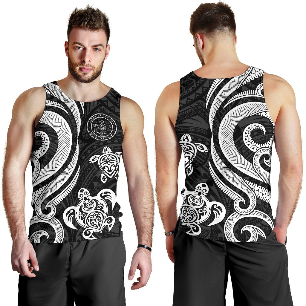 Palau Men's Tank Top - White Tentacle Turtle - Polynesian Pride