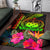 Samoa Polynesian Personalised Area Rug - Hibiscus and Banana Leaves - Polynesian Pride