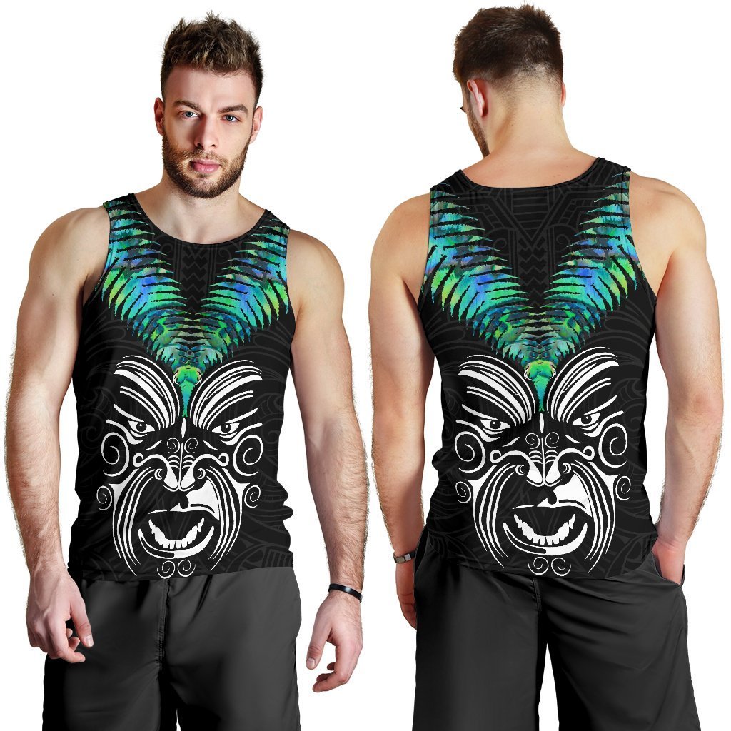 New Zealand Maori Moko Men'S Tank Top Paua Shell - Polynesian Pride