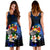 Tonga Polynesian Midi Dress - Turtle With Plumeria Flowers - Polynesian Pride