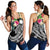 Nauru Polynesian Women's Racerback Tank - Summer Plumeria (Black) - Polynesian Pride