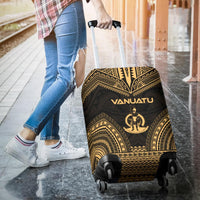 Vanuatu Polynesian Chief Luggage Cover - Gold Version - Polynesian Pride
