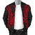 New Caledonia Polynesian Men's Bomber Jacket Map Red - Polynesian Pride