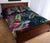 Hawaii Map Turtle Swimming Hibiscus Plumeria Moana Quilt Bed Set - Polynesian Pride