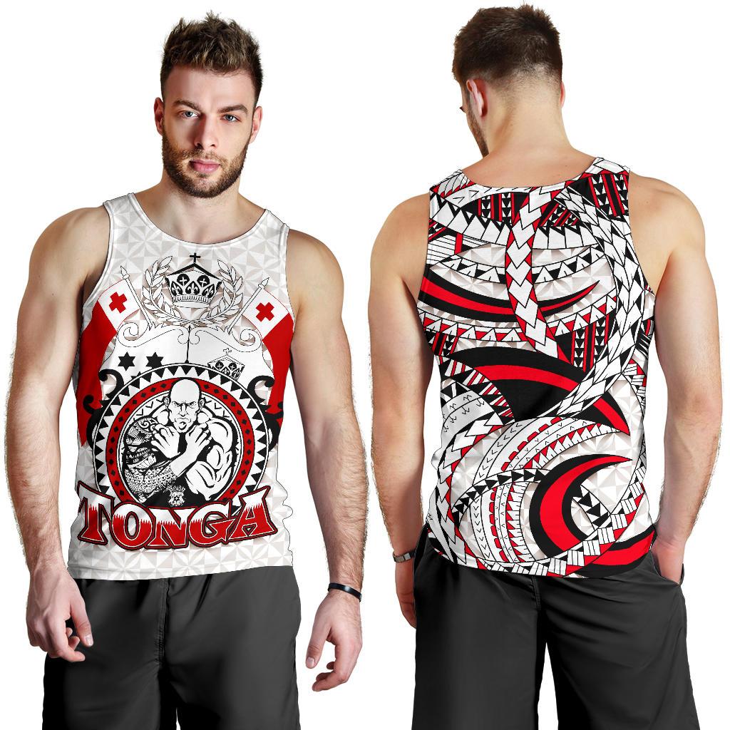 Tonga Polynesian Men Tank Top - Tonga Power RED - Polynesian Pride