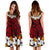 Tahiti Midi Dress - Red Hibiscus - Polynesian Pride