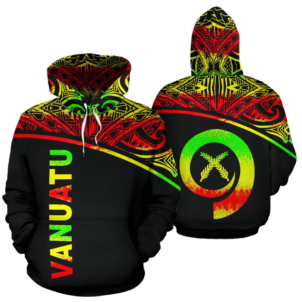 Vanuatu Polynesian Hoodie Reggae Curve Unisex Reggae - Polynesian Pride