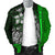 Yap Micronesia Men's Bomber Jackets Green - Turtle With Hook - Polynesian Pride