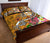 Tonga Custom Personalised Quilt Bed Set - Turtle Plumeria (Gold) - Polynesian Pride