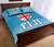 Fiji Tapa Quilt Bed Set - Fiji Flag Coat Of Arms Polynesian Blue Frog - Polynesian Pride