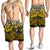 Samoa Polynesian Custom Personalised Men's Shorts - Eagle Tribal Pattern Yellow Yellow - Polynesian Pride