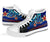 Chuuk Custom Personalised High Top Shoes Blue - Vintage Tribal Mountain - Polynesian Pride