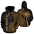 Kosrae Polynesian Zip up Hoodie Coconut Tree Gold Unisex Gold - Polynesian Pride