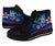 Fiji High Top Shoes Blue - Vintage Tribal Mountain Crest - Polynesian Pride