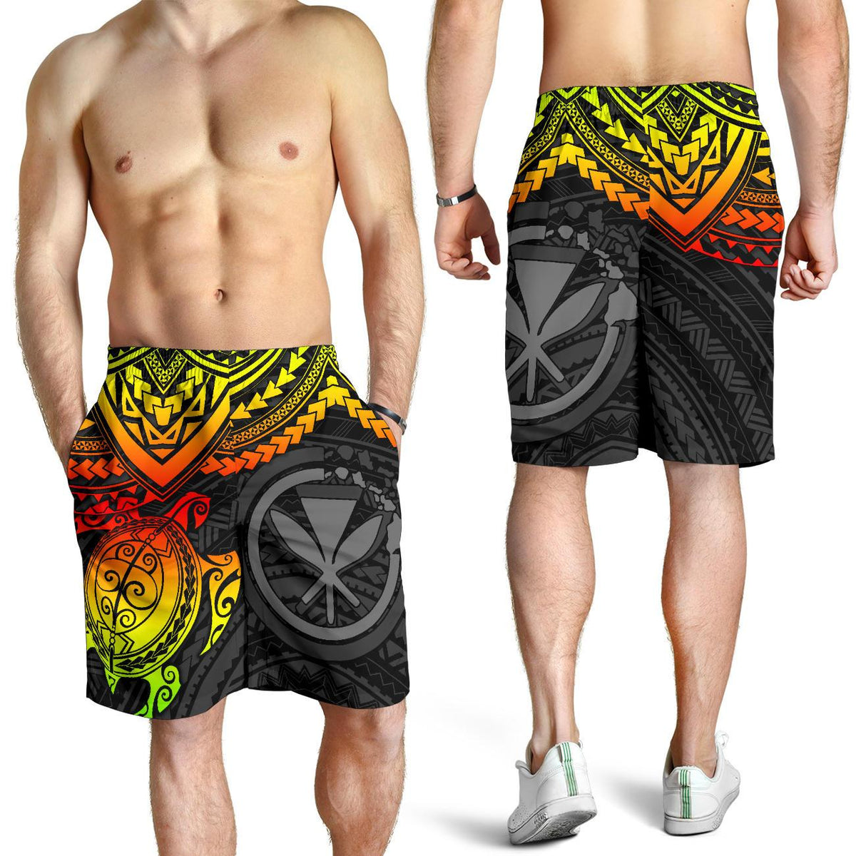 Polynesian Hawaii Short (Men) - Reggae Turtle - Polynesian Pride
