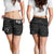 Fiji Women's Shorts - Fiji Seal With Polynesian Tattoo Style (Black) - Polynesian Pride