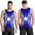 Marshall Islands Polynesian Men Tank Top Map Blue - Polynesian Pride