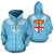 Fiji All Over Zip up Hoodie Flag Color Sailor Style Unisex Blue - Polynesian Pride