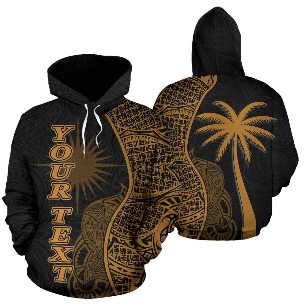 Marshall Islands Polynesian Custom Hoodie Coconut Gold Unisex Gold - Polynesian Pride