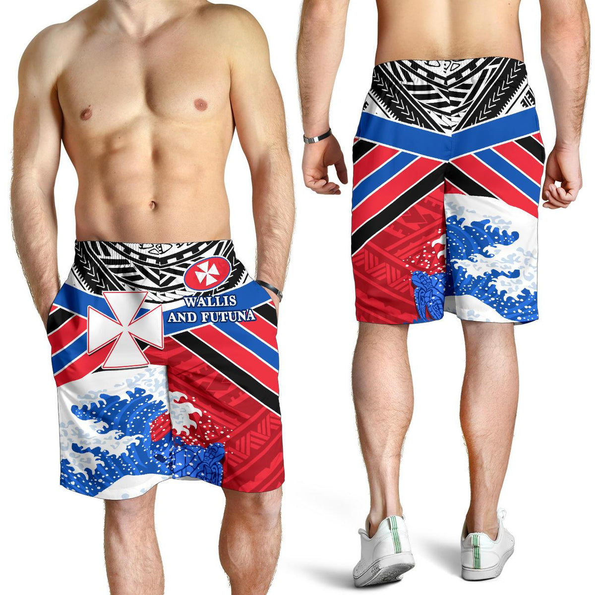 Wallis and Futuna Rugby Men Shorts Spirit - Polynesian Pride