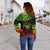 Niue Polynesian Chief Women's Off Shoulder Sweater - Reggae Version - Polynesian Pride