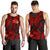 Tonga Polynesian Men Tank Top - Red Plumeria - Polynesian Pride