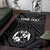 Tonga Personalised Area Rug - Tonga Seal With Polynesian Tattoo Style (Black) - Polynesian Pride