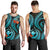 Polynesian Hawaii Men Tank Top - Turquoise Plumeria TURQUOISE - Polynesian Pride