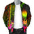 Marshall Islands Polynesian Men's Bomber jacket - Hibiscus and Banana Leaves - Polynesian Pride