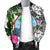 Guam Custom Personalised Men's Bomber Jacket White - Turtle Plumeria Banana Leaf - Polynesian Pride