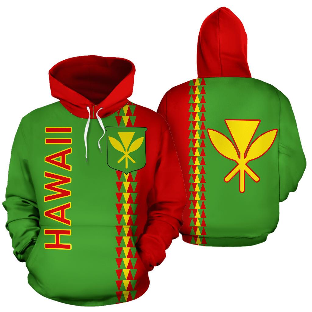 Hawaii All Over Hoodie Polynesian Straight Version Unisex Mix - Polynesian Pride