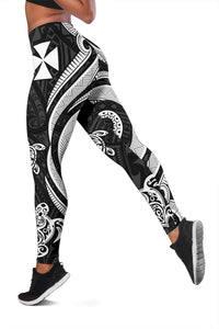 Wallis and Futuna Women's Leggings - White Tentacle Turtle - Polynesian Pride