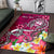 Guam Custom Personalised Area Rug - Turtle Plumeria (Pink) Pink - Polynesian Pride