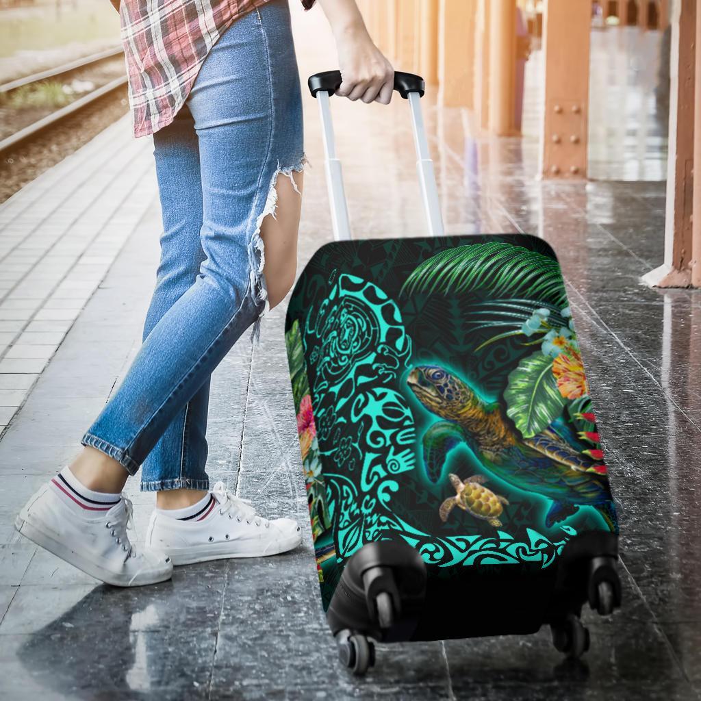 Tiki Polynesian Luggage Covers Turtle Hibiscus - Polynesian Pride