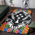 Kosrae State Area Rug - Coat OfArmsWith Tropical Flowers - Polynesian Pride